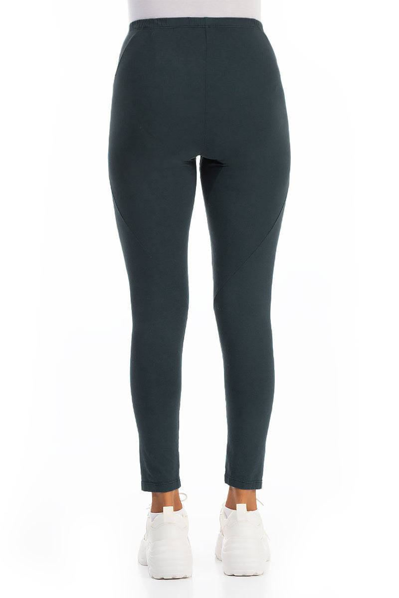 Cropped Graphite Cotton Leggings 2