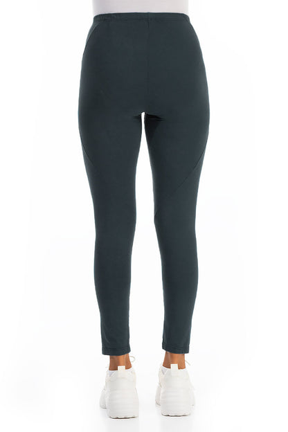 Cropped Graphite Cotton Leggings 2