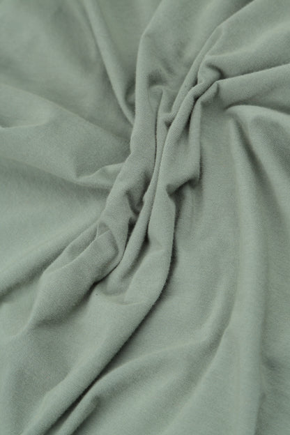 Kurze Leggings aus Baumwolle in Salbeigrün