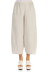 Cropped Taper Natural Linen Trousers 1