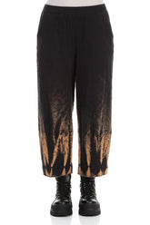 Cropped Tie-Dye Wavy Cotton Trousers 1