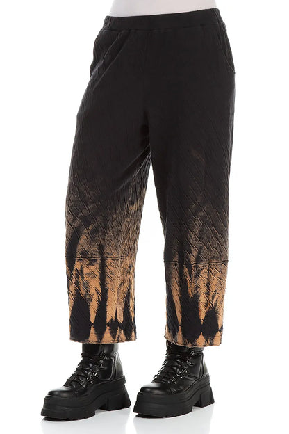 Cropped Tie-Dye Wavy Cotton Trousers 3