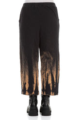 Cropped Tie-Dye Wavy Cotton Trousers 2