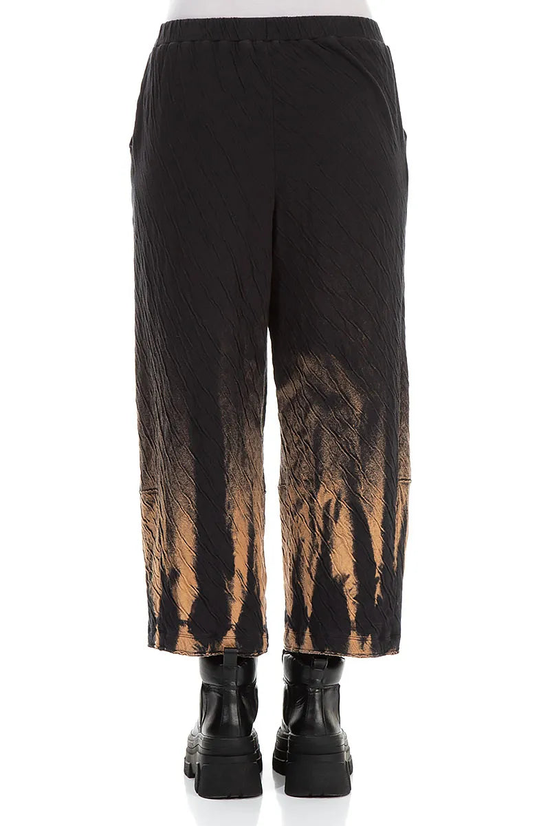 Cropped Tie-Dye Wavy Cotton Trousers 2