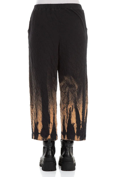 Cropped Tie-Dye Wavy Cotton Trousers 2