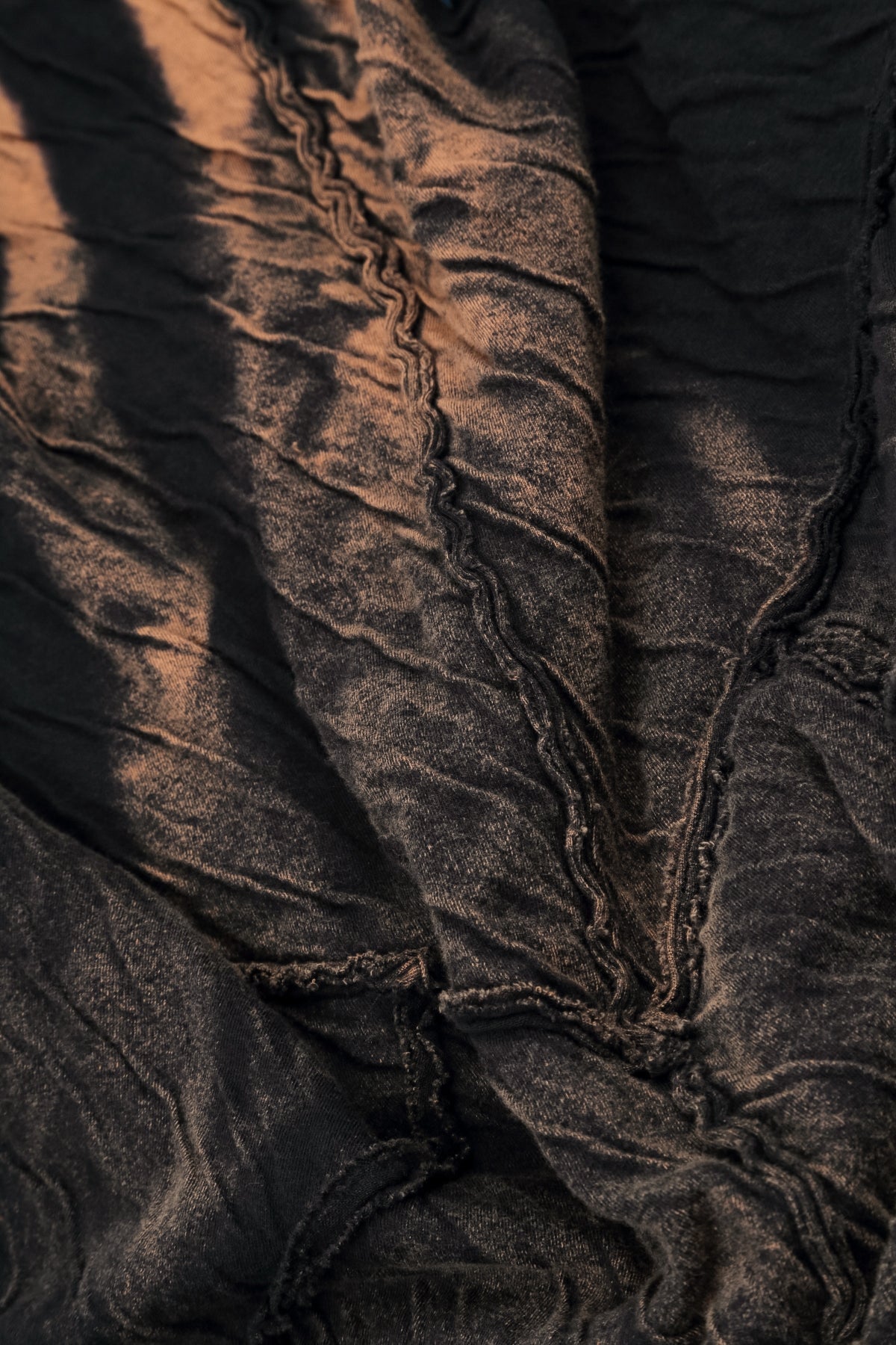 Cropped Tie-Dye Wavy Cotton Trousers 5