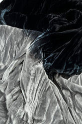 Silver Silk Velvet Ombré Dress 6