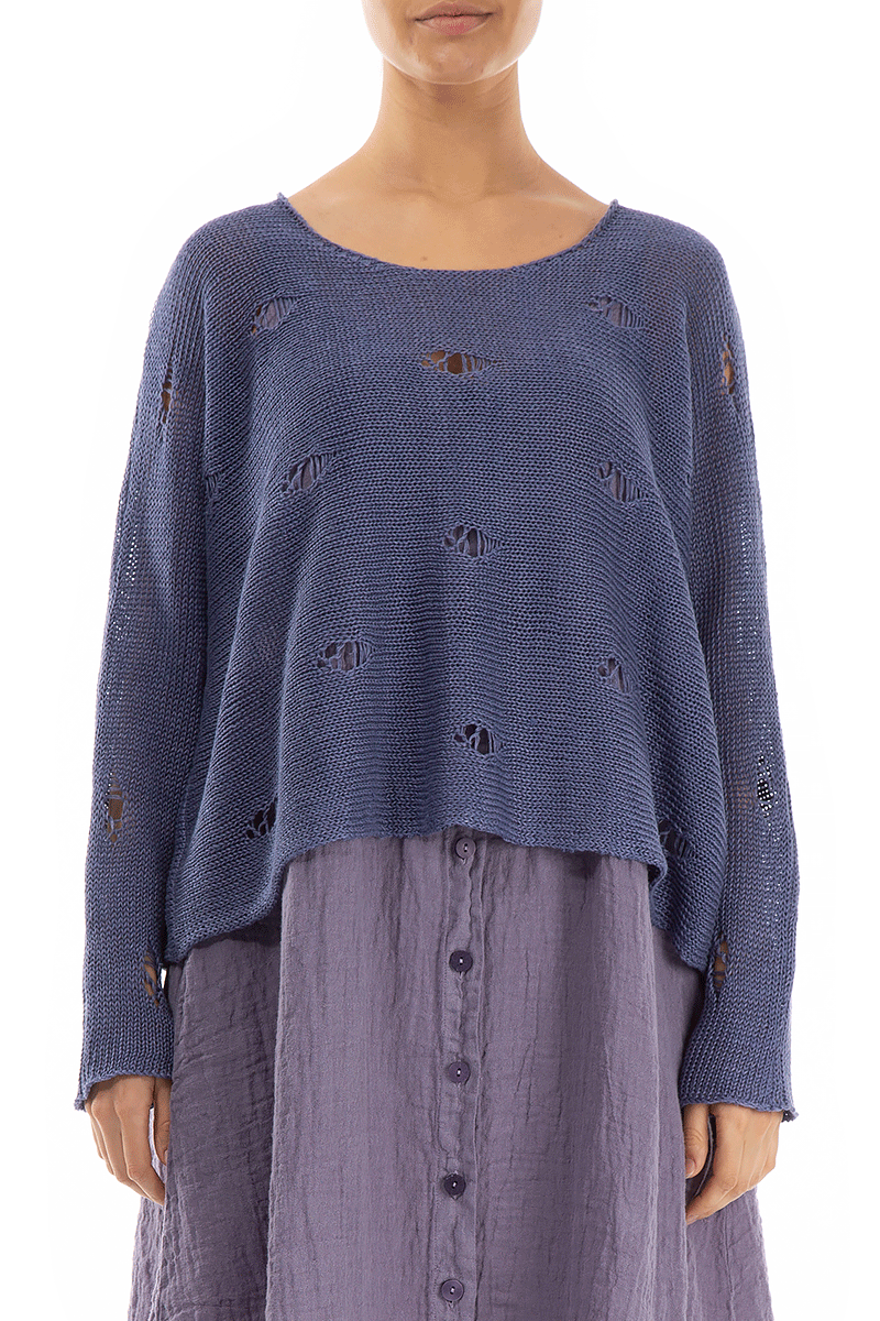 Cut Out Violet Linen Jumper