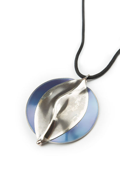 Cyan Serenity Titanium Metal Pendant