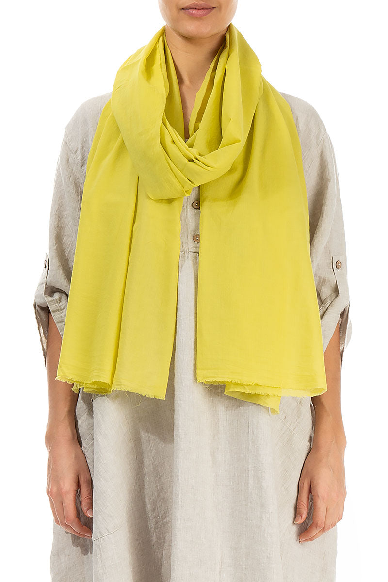 Cyber Lime Cotton Scarf