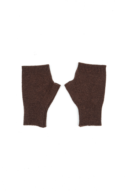 Dark Brown Soft Wool Arm Warmers 4