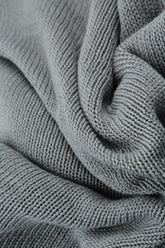 Decorated Boxy Light Grey Linen Jumper 6