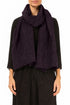 Deep Plum Crinkled Silk Linen Scarf 1