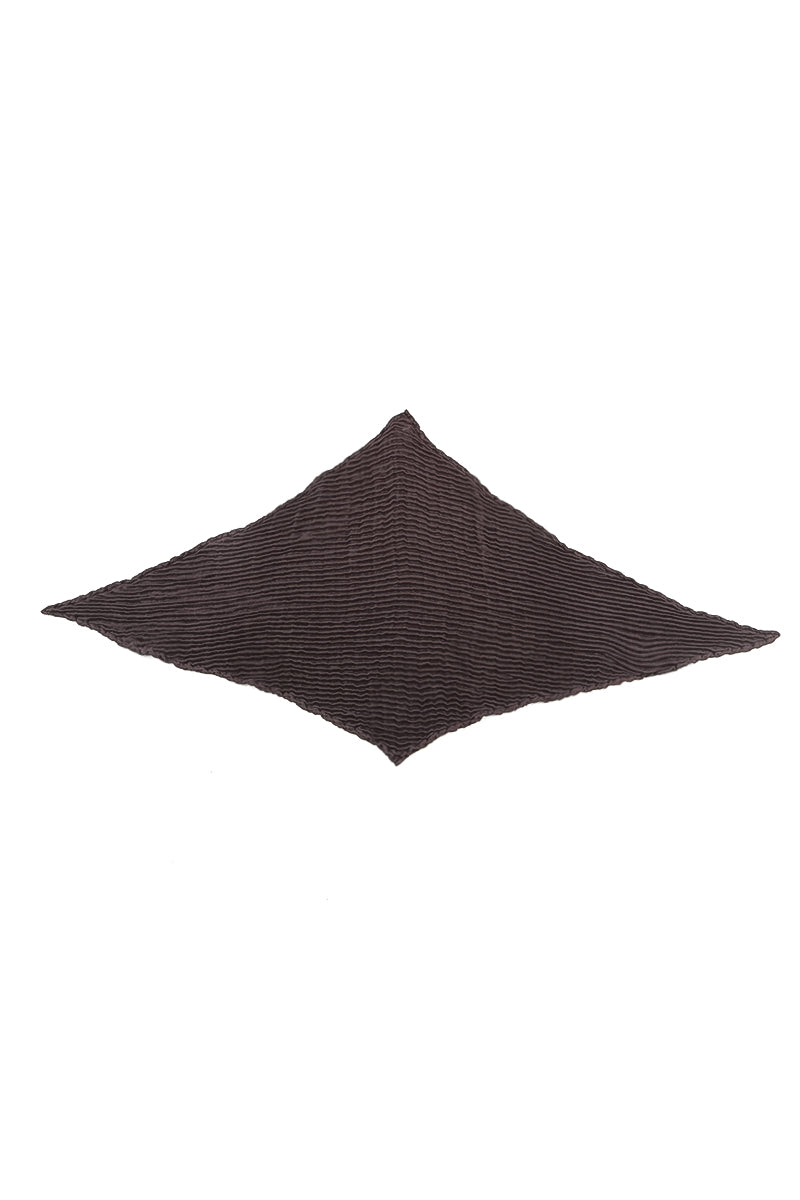 Deep Plum Plissé Silk Scarf 5