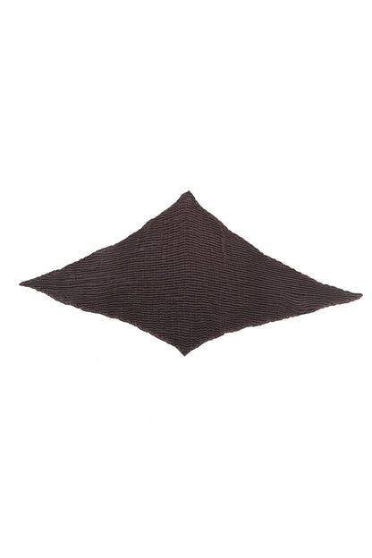 Deep Plum Plissé Silk Scarf 5