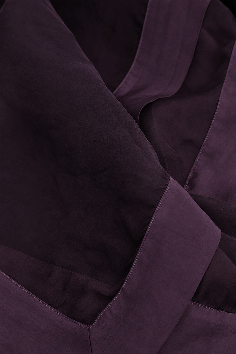 Deep Plum Silk Chiffon Scarf 4