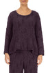 Deep Plum Textured Silk Linen Blouse 1