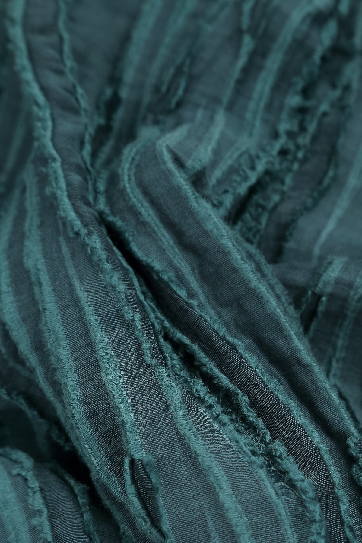 Deep Turquoise Fray Weave Skirt