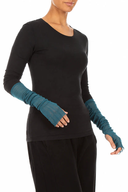 Deep Turquoise Mesh Soft Cotton Wristlets