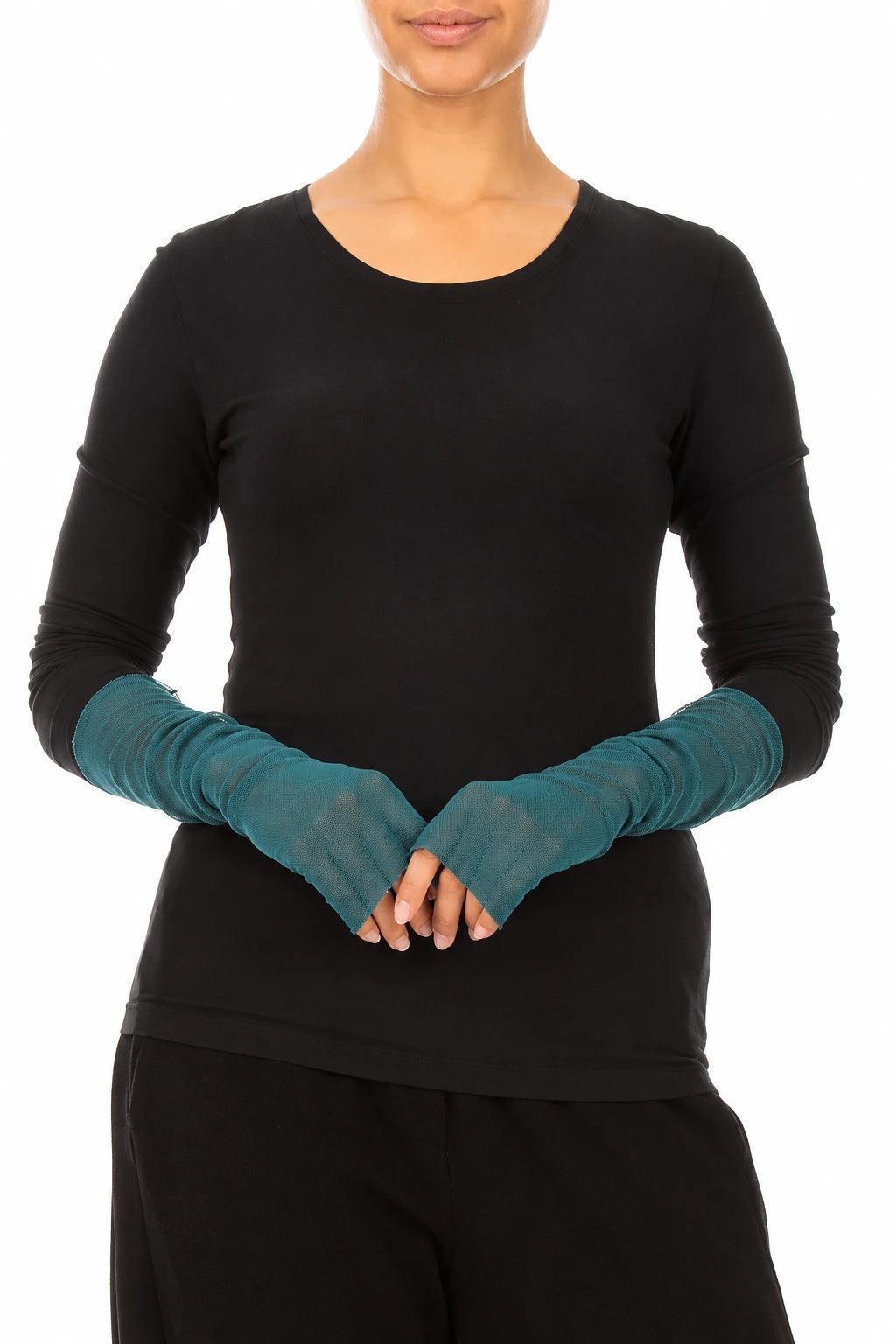 Manchettes en Coton doux en résille Turquoise profond