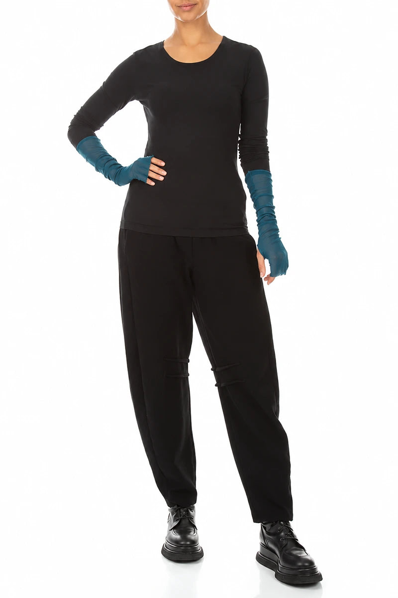 Manchettes en Coton doux en résille Turquoise profond