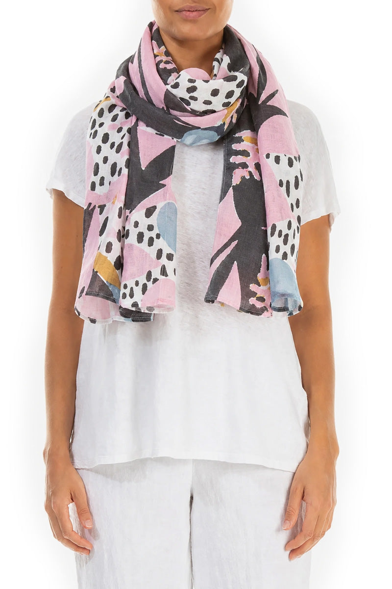 Desert Bloom Linen Scarf