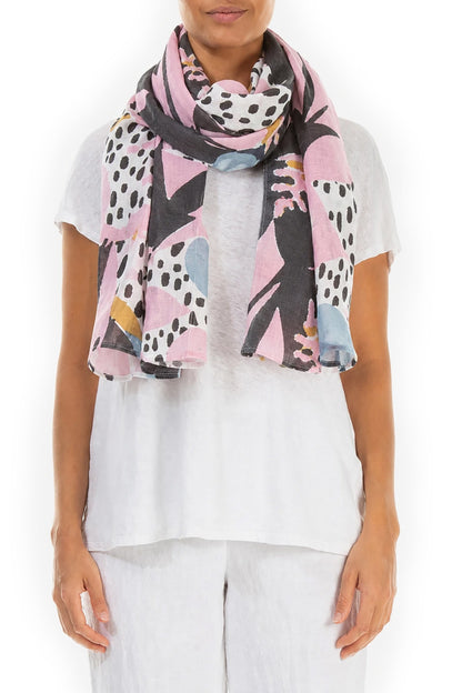 Desert Bloom Linen Scarf