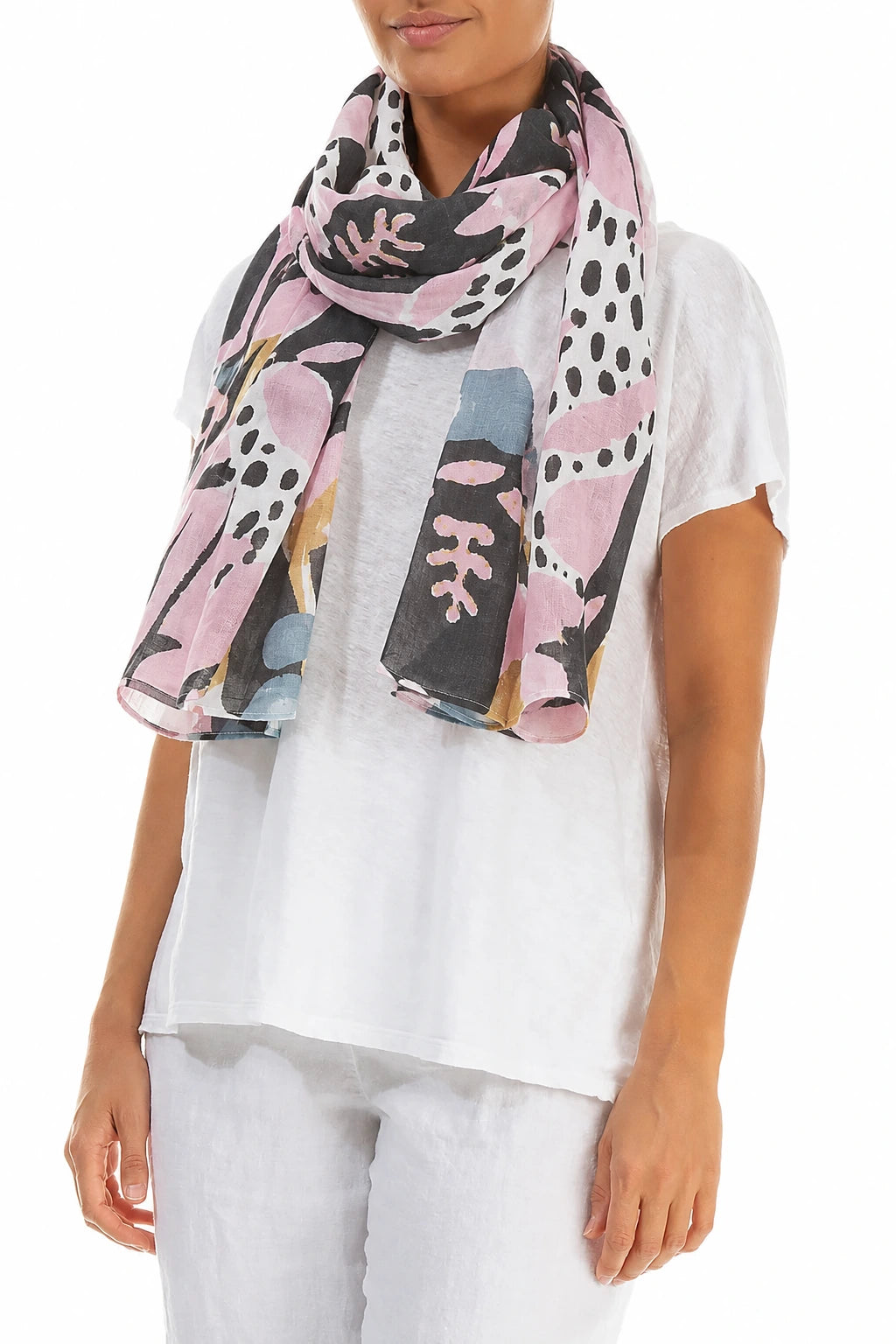 Desert Bloom Linen Scarf
