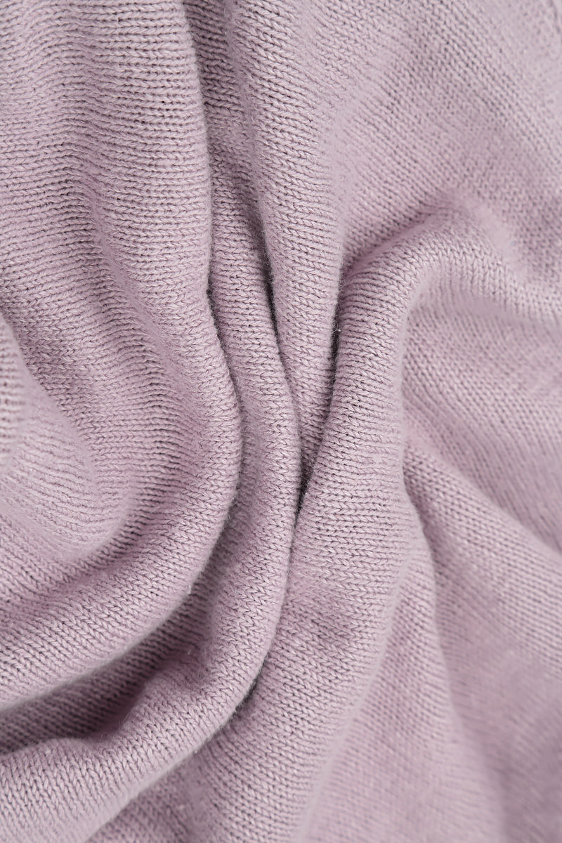 Broderie Sleeve Lilac Linen Jumper 5