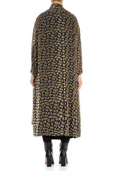 Devoré Petals Gold Open Silk Velvet Jacket 3