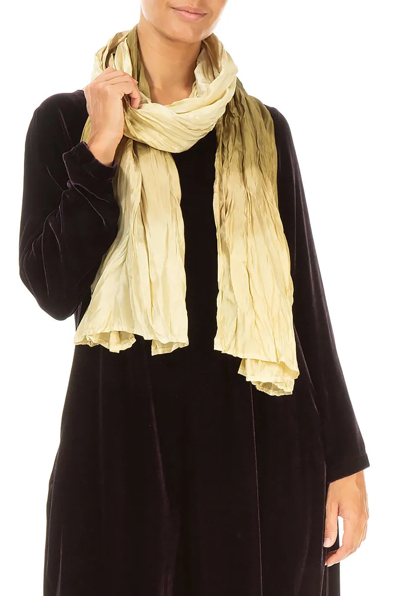 Honey Gold Ombré Pure Silk Scarf 3