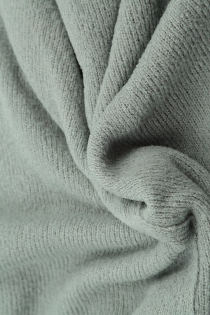 Distressed Hem Pistachio Wool Sweater 5