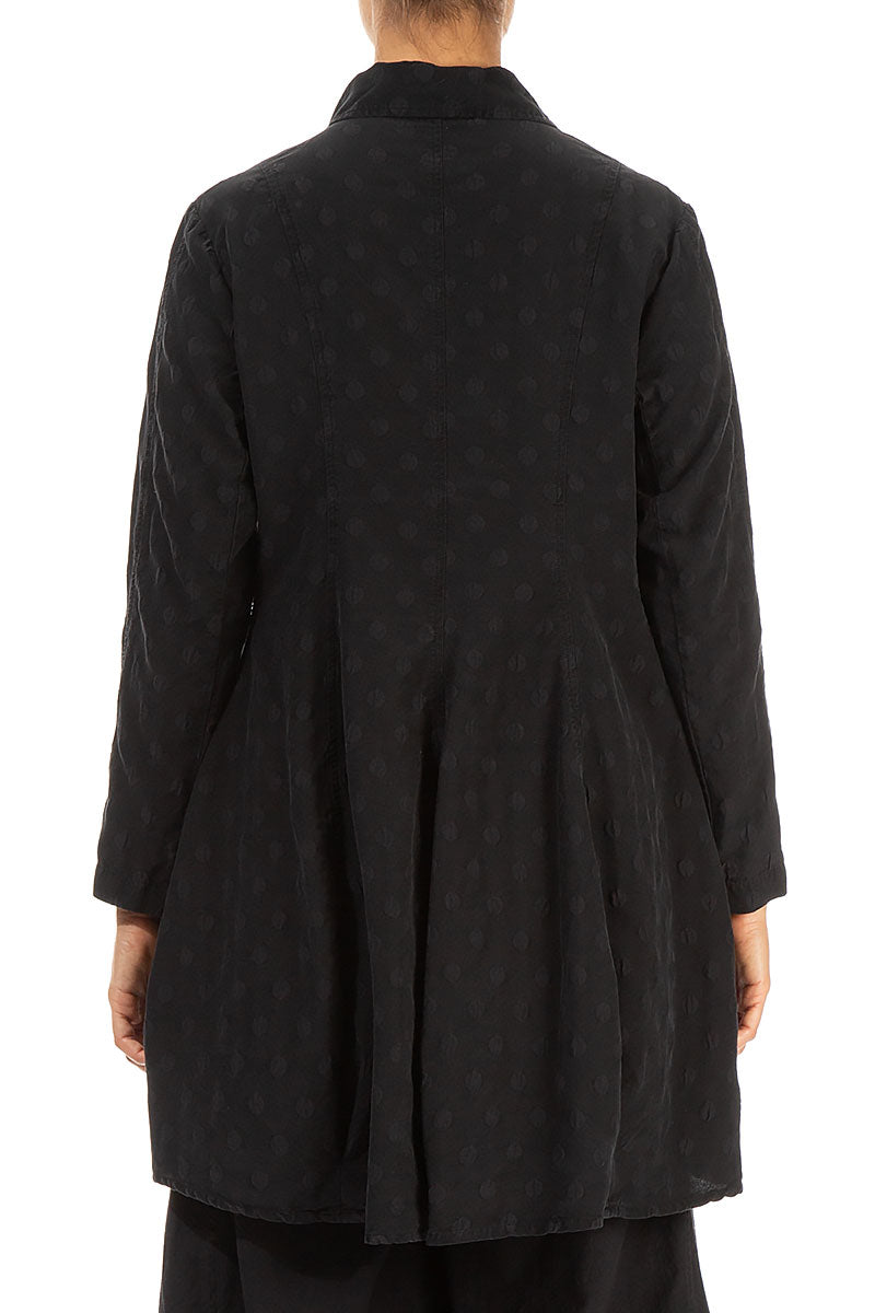 Dotty Black Balloon Silk Jacket