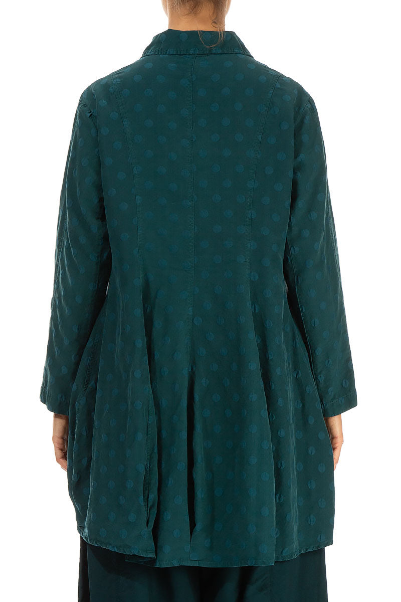 Dotty Emerald Balloon Silk Jacket