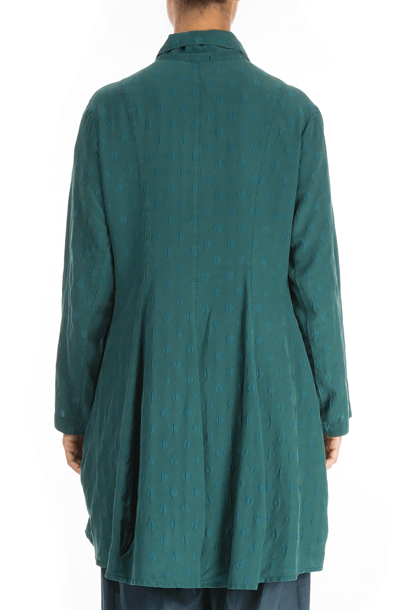 Dotty Emerald Balloon Silk Jacket