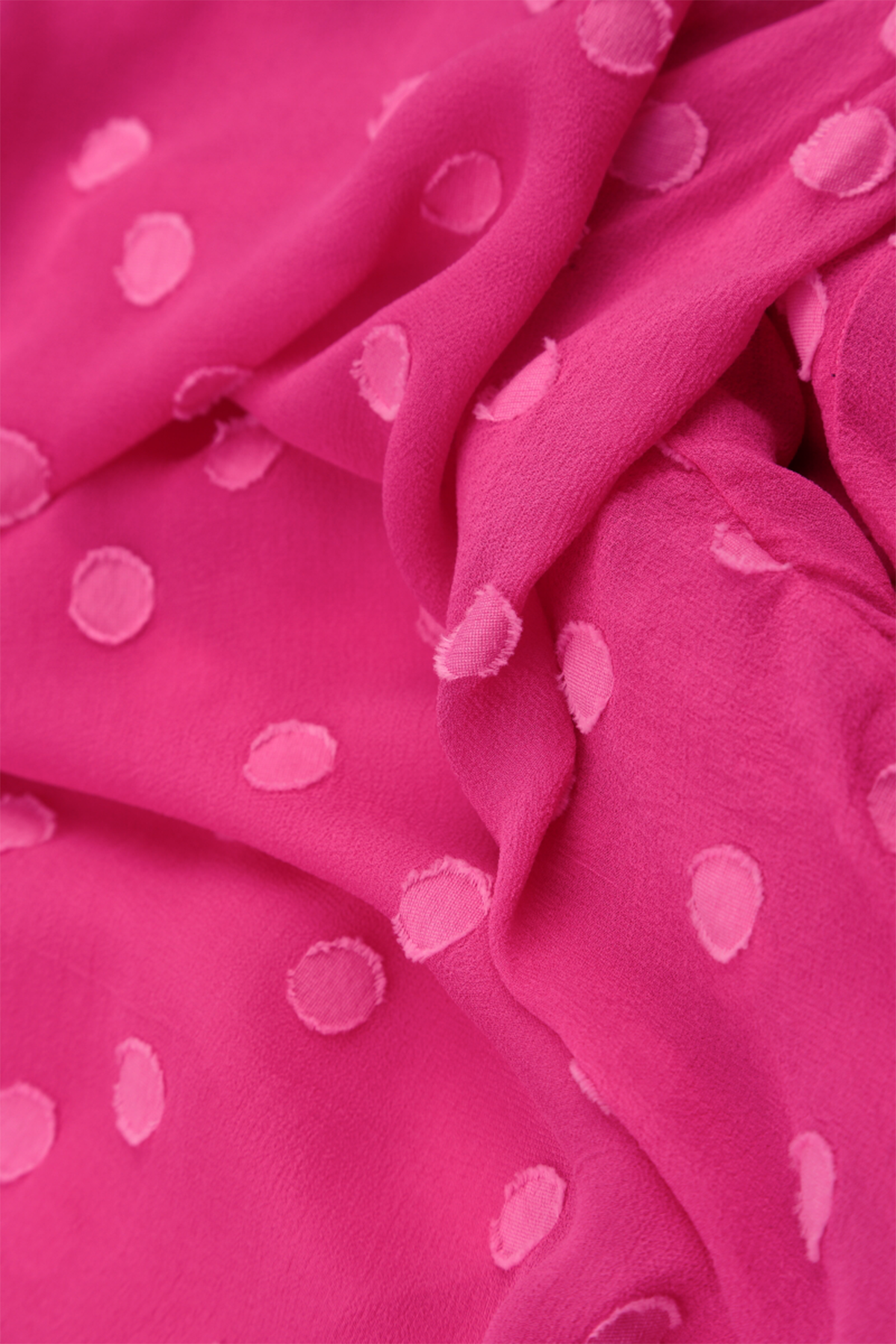 Dotty Fuchsia Silk Scarf 4