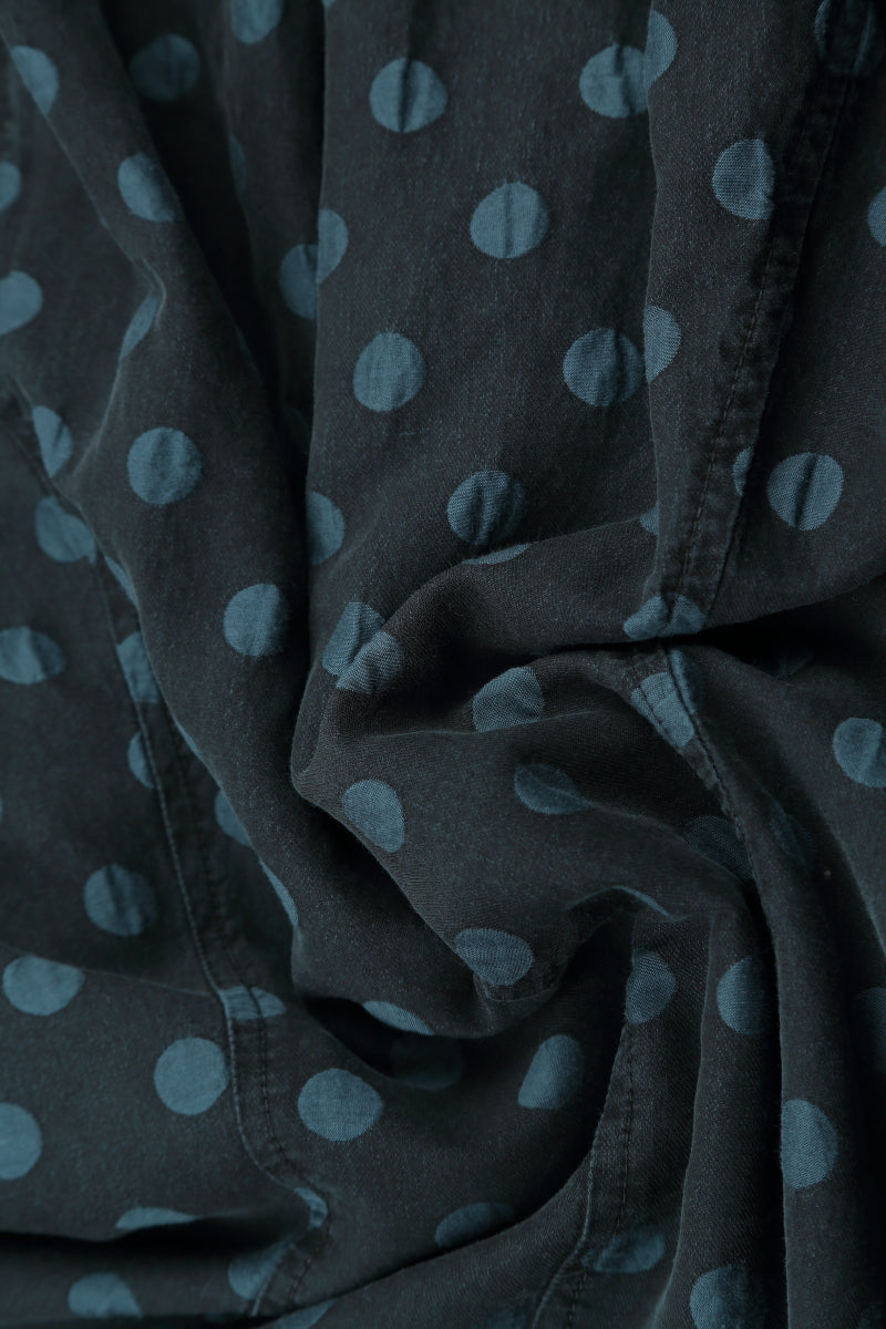 Dotty Midnight Blue Silk Scarf