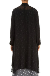 Dotty Open Black Silk Waterfall Jacket 2