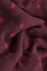 Dotty Open Bordeaux Silk Waterfall Jacket 5