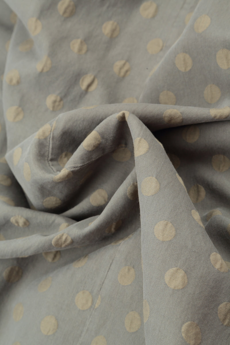 Dotty Silver Sage Silk Scarf