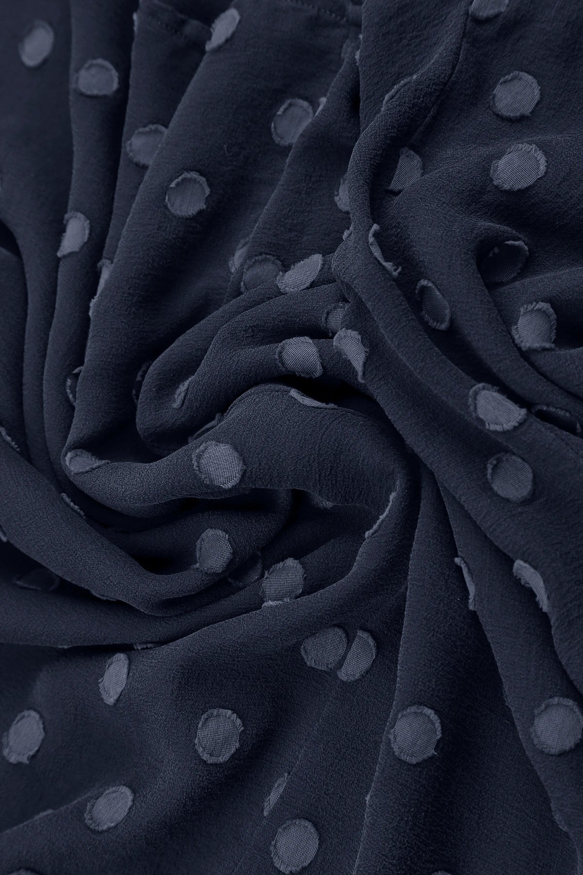 Dotty Slate Blue Silk Scarf 4