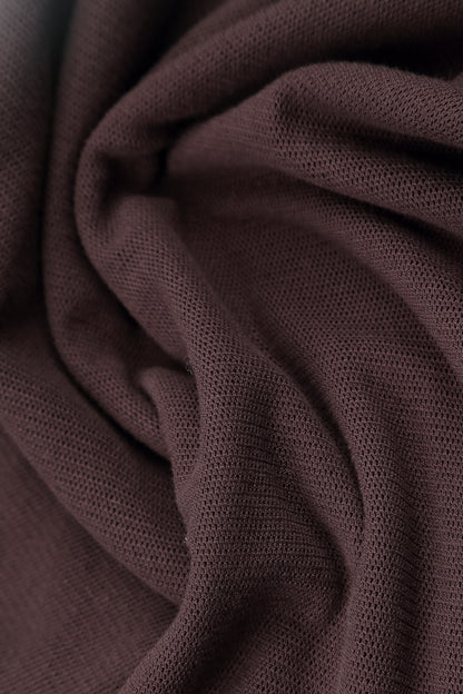 Double Layer Truffle Brown Mesh Soft Cotton Top