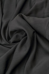 Draped Black Silk Bamboo Tuck Dress 6