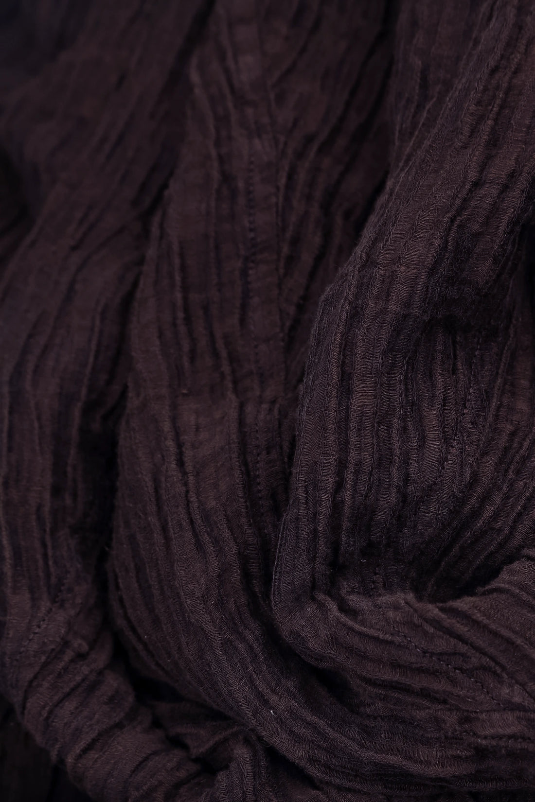 Dropped Edge Crinkled Deep Plum Silk Jacket 5