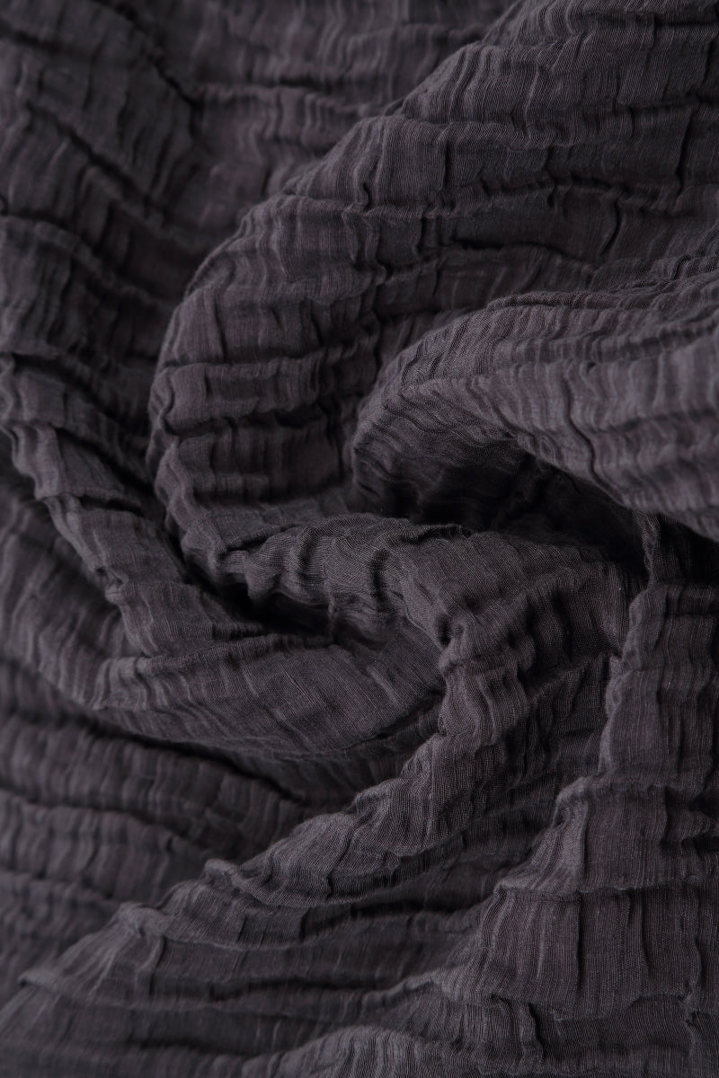 Dropped Edge Crinkled Vintage Violet Silk Jacket 5