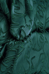 Dropped Edge Peacock Devoré Feather Silk Tunic 5