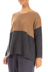 Dual Caramel & Dark Grey Wool Sweater 3