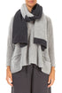 Dual Dark Grey & Light Grey Wool Scarf 1