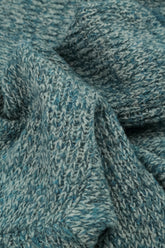 Dual Dark Grey & Mélange Teal Wool Scarf 4