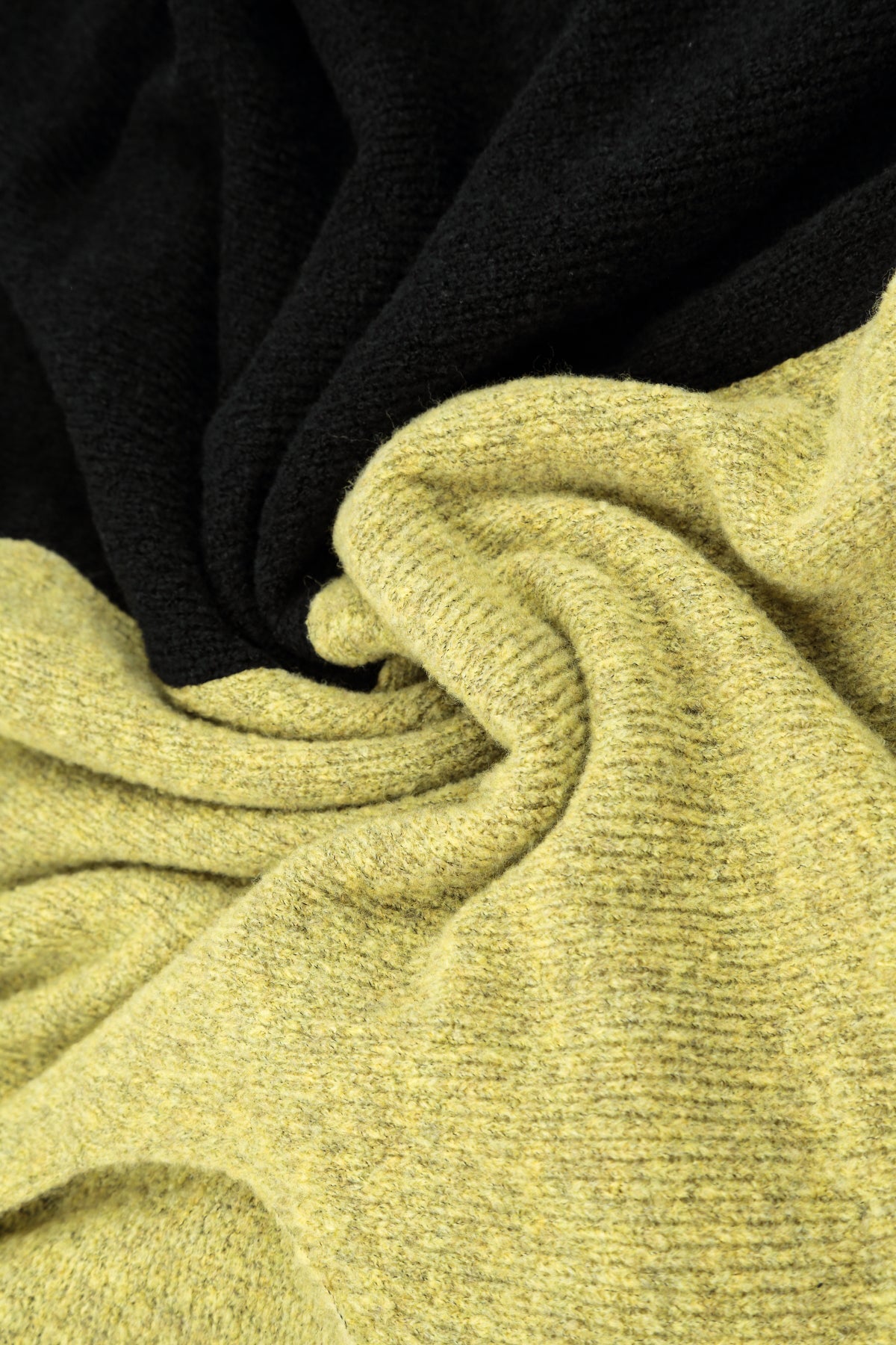 Dual Golden Lime &amp; Black Wool Sweater